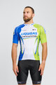 BONAVELO Kolesarski dres s kratkimi rokavi - LIQUIGAS CANNONDALE - modra/zelena/bela