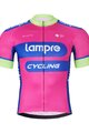 BONAVELO Kolesarski dres s kratkimi rokavi - LAMPRE - rožnata/modra