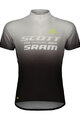 SCOTT Kolesarski dres s kratkimi rokavi - SCOTT-SRAM PRO - črna/bela