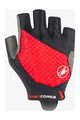 CASTELLI Kolesarske rokavice s kratkimi prsti - ROSSO CORSA 2 W - rdeča