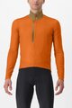 CASTELLI Kolesarski dres z dolgimi rokavi zimski - ENTRATA THERMAL - oranžna