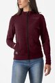 CASTELLI pulover - MILANO 2 FULL ZIP W FLEECE - bordo