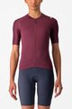 CASTELLI Kolesarski dres s kratkimi rokavi - ESPRESSO W - bordo