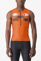 CASTELLI Kolesarski dres brez rokavov - FREE TRI 2 - oranžna/modra