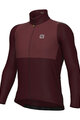 ALÉ Kolesarski dres z dolgimi rokavi zimski - OFF ROAD - GRAVEL DUAL - bordo