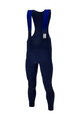 SANTINI Kolesarske dolge hlače z naramnicami - UCI RAINBOW - modra
