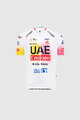 PISSEI Kolesarski dres s kratkimi rokavi - UAE TEAM EMIRATES REPLICA - GIRO + TOUR 24 JR - bela/rožnata/rumena