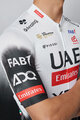 PISSEI Kolesarski dres s kratkimi rokavi - UAE TEAM EMIRATES 2025 REPLICA - bela/črna