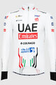 PISSEI Kolesarski dres z dolgimi rokavi zimski - UAE TEAM EMIRATES 2024 - bela