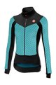 CASTELLI Kolesarski dres z dolgimi rokavi zimski - SFIDA LADY WINTER - svetlo modra/črna