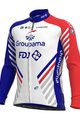 ALÉ Kolesarski dres z dolgimi rokavi zimski - GROUPAMA FDJ 20 WNT - rdeča/bela/modra