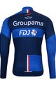 BONAVELO Kolesarski dres z dolgimi rokavi zimski - FDJ 2024 WINTER - modra/črna